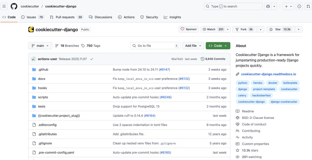 Cookiecutter Django screenshot 1