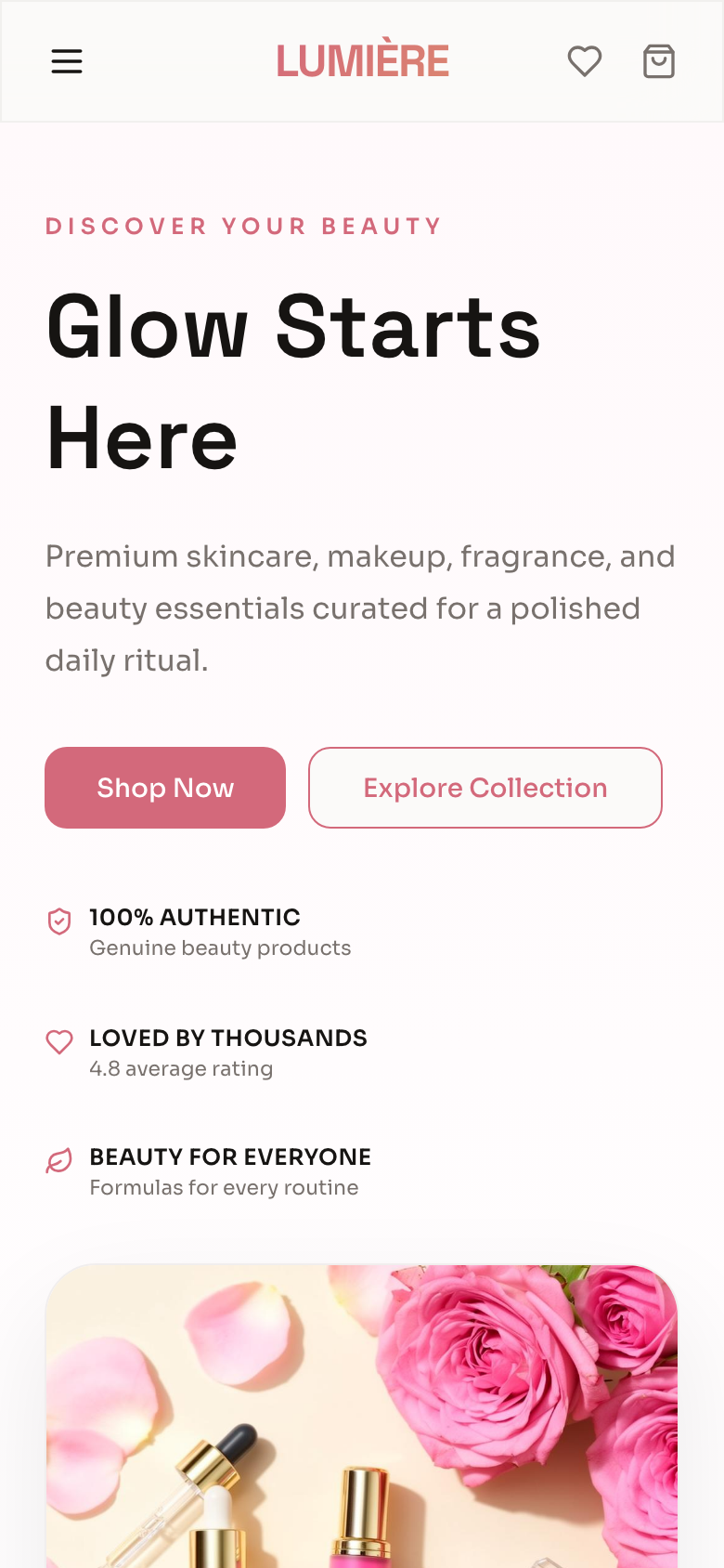 Beauty Products Store mobile screenshot 1