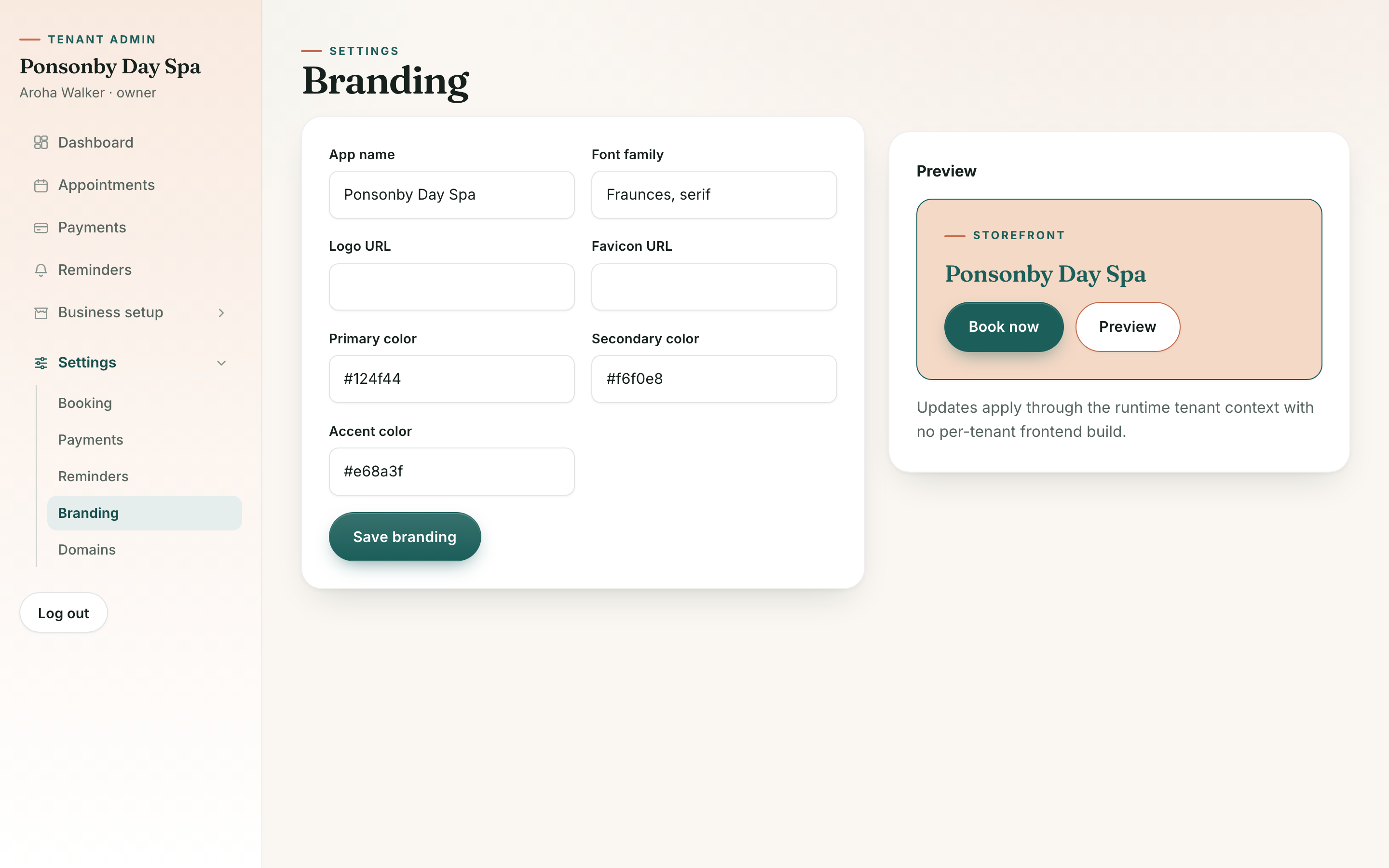 BookEase Multi-Tenant Booking Platform screenshot 10