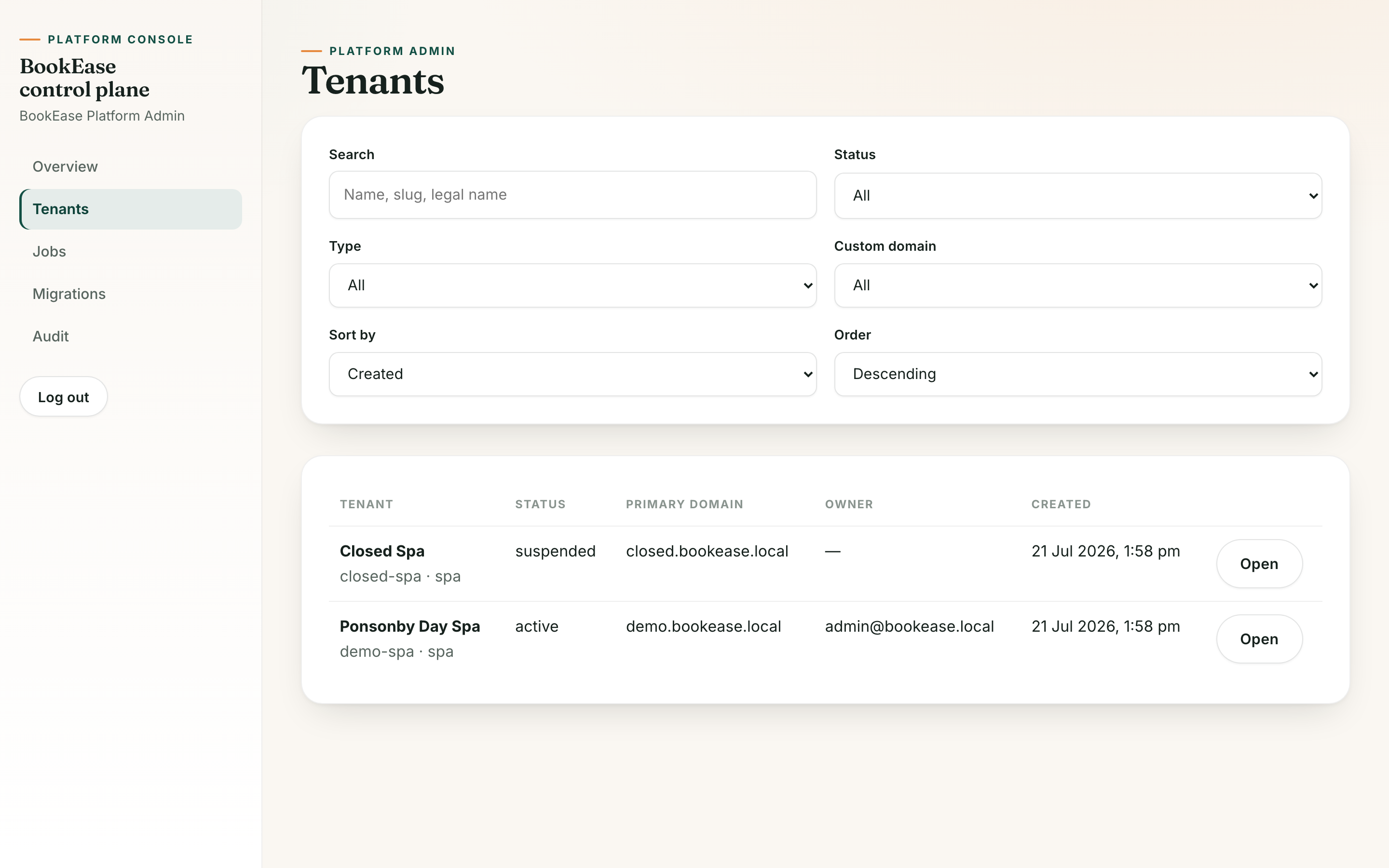 BookEase Multi-Tenant Booking Platform screenshot 12