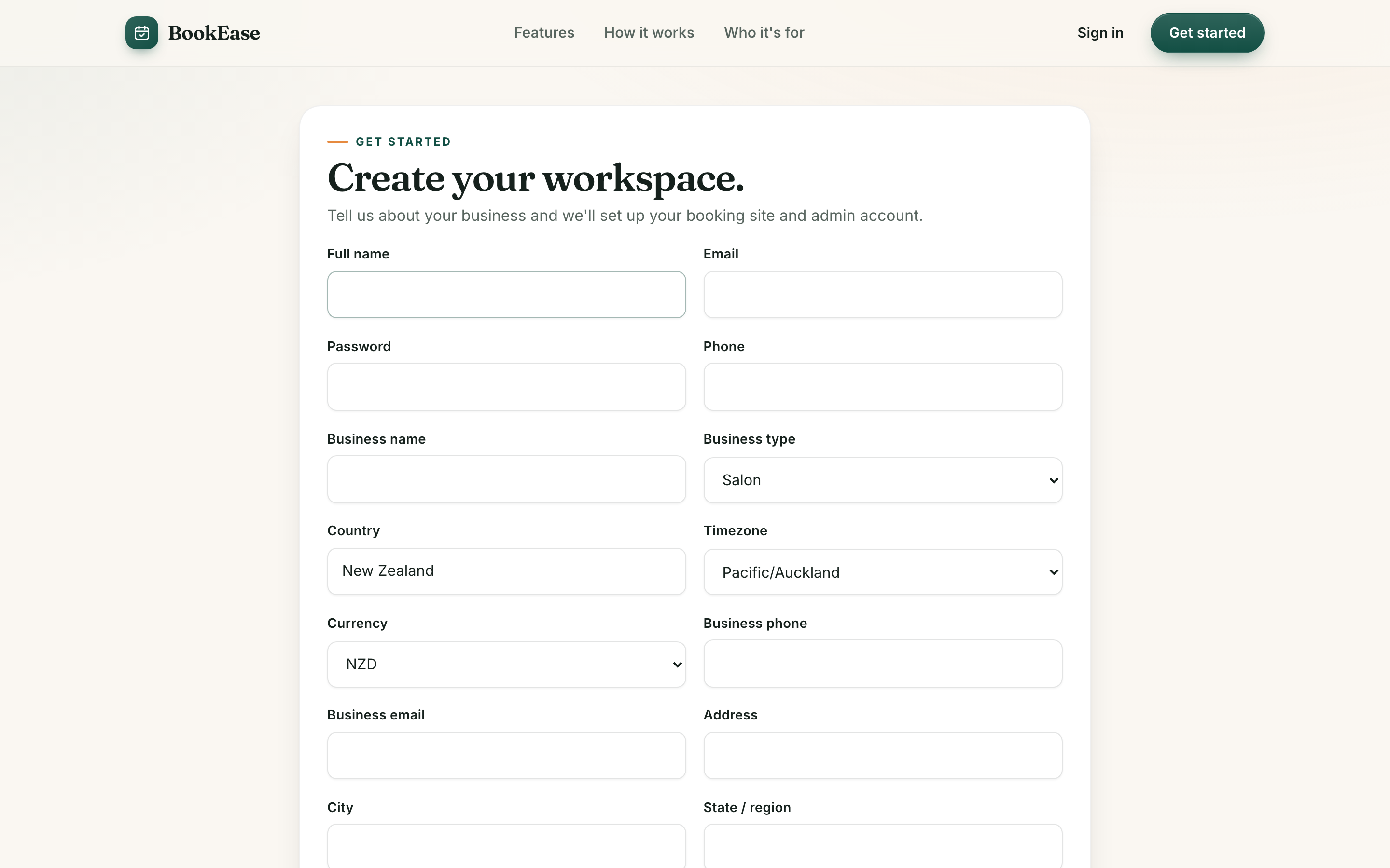 BookEase Multi-Tenant Booking Platform screenshot 5