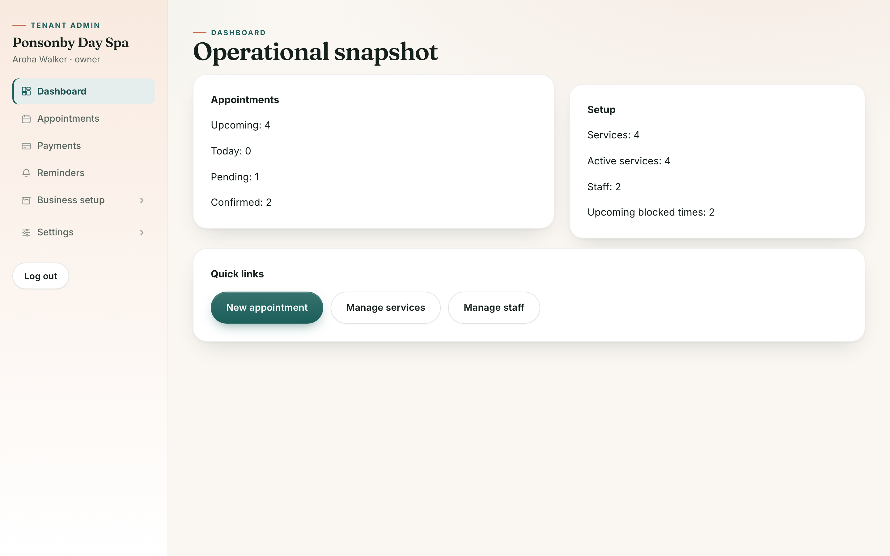 BookEase Multi-Tenant Booking Platform screenshot 6