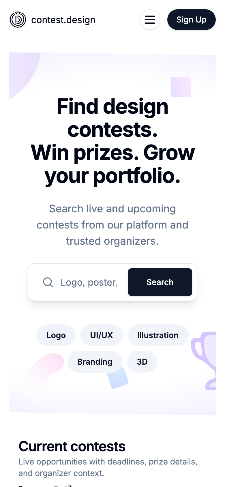 Contest.design Design Contest Marketplace mobile screenshot 1