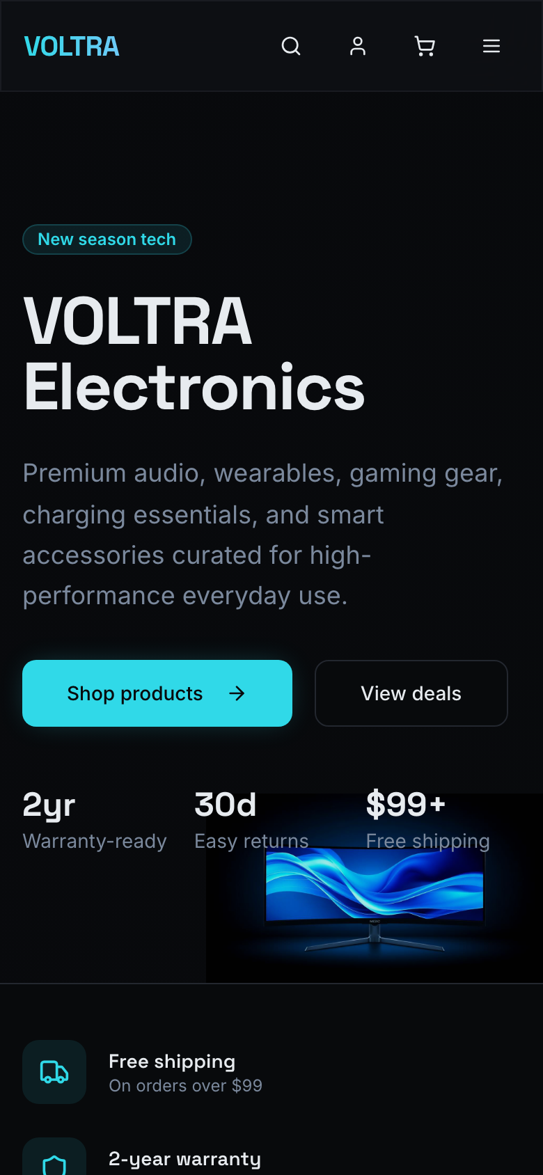 Electronics Store mobile screenshot 1