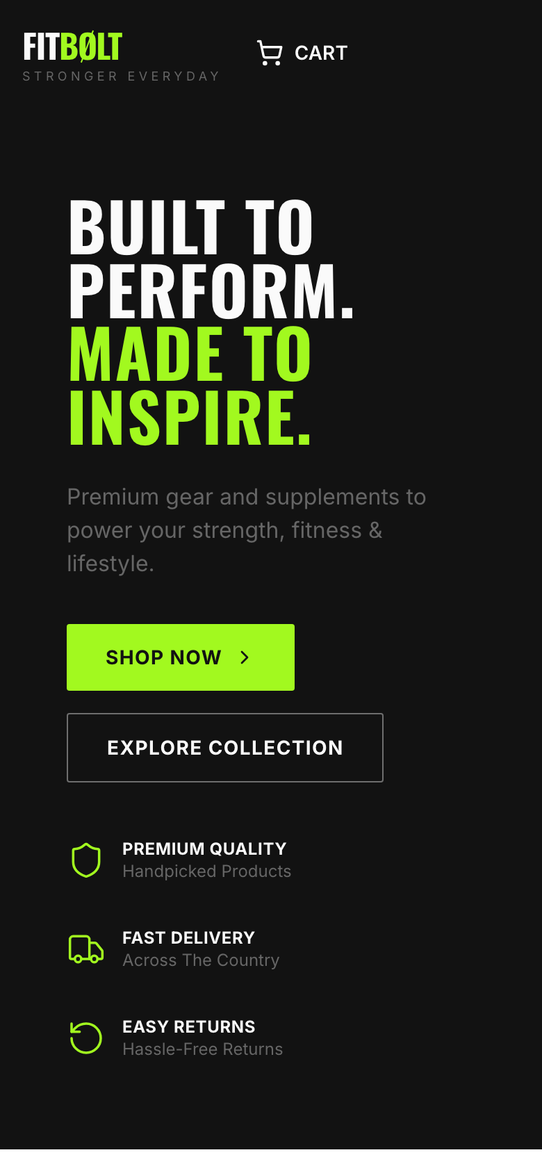 Fitness Store mobile screenshot 1