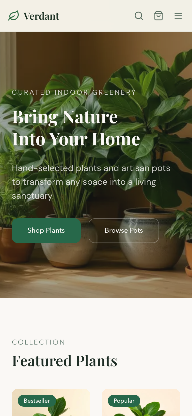 Plant Store mobile screenshot 1